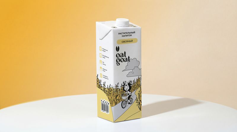 Упаковка OatGoat — овсяный напиток